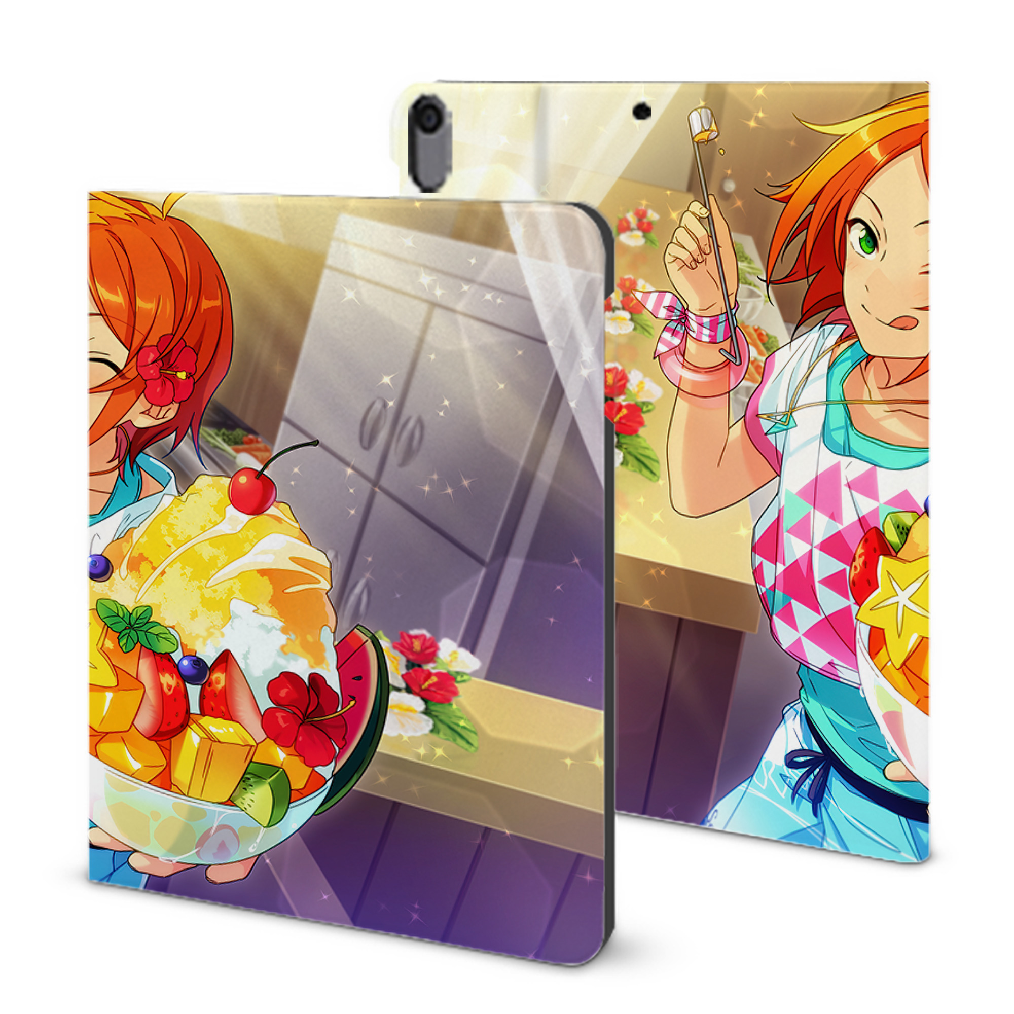 （画像用） あんさんぶるスターズ! Ensemble Stars IPad ケース ブック型 PUレザー TPU 耐衝撃 軽量 薄型 ペン収納なし 全面保護 IPad 各モデル対応